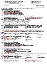 Kiểm tra 45 phút học kỳ 2 môn Công nghệ 11 (Mã đề gốc) - Trường THPT Trần Quang Diệu